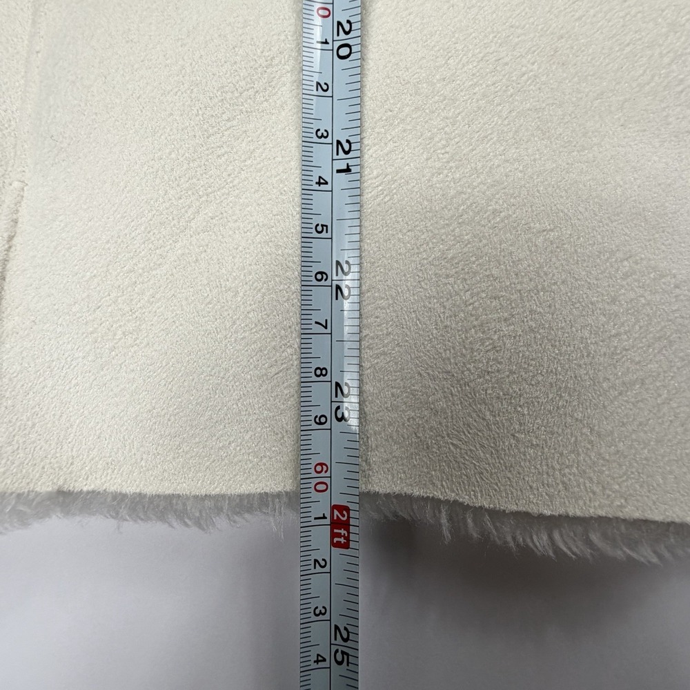 Lauren Ralph Lauren Faux Shearling Vest Women's Large Sleeveless Hook Front Coat - Picture 9 of 9
